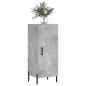 vidaXL Aparador de madera contrachapada gris hormigón 34,5x34x90 cm