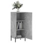 vidaXL Aparador de madera contrachapada gris hormigón 34,5x34x90 cm