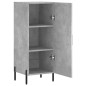 vidaXL Aparador de madera contrachapada gris hormigón 34,5x34x90 cm