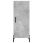 vidaXL Aparador de madera contrachapada gris hormigón 34,5x34x90 cm