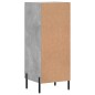 vidaXL Aparador de madera contrachapada gris hormigón 34,5x34x90 cm
