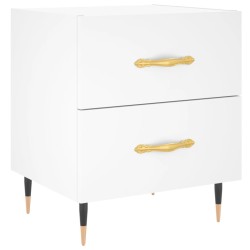 vidaXL Mesita de noche madera de ingeniería blanco 40x35x47,5 cm