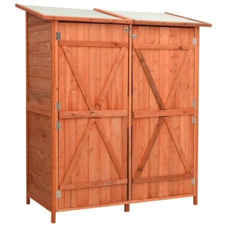 vidaXL Caseta para herramientas de jardín abeto macizo 136x75x160 cm