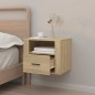 vidaXL Mesita de noche de pared roble Sonoma 50x36x40 cm vidaXL Mesita de noche de pared roble Sonoma 50x36x40 cm