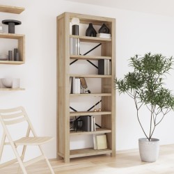 vidaXL Estantería de 7 nieveles madera maciza de acacia 80x30x200 cm