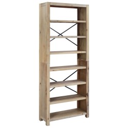 vidaXL Estantería de 7 nieveles madera maciza de acacia 80x30x200 cm