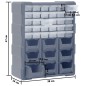 vidaXL Organizador multicajones con 39 cajones 38x16x47 cm vidaXL Organizador multicajones con 39 cajones 38x16x47 cm