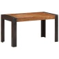vidaXL Mesa de comedor madera maciza de mango en bruto 140x70x76 cm