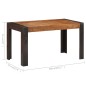 vidaXL Mesa de comedor madera maciza de mango en bruto 140x70x76 cm