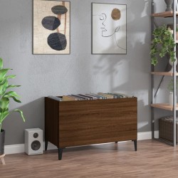 vidaXL Mueble discos madera contrachapada roble marrón 74,5x38x48 cm