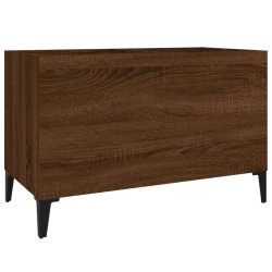 vidaXL Mueble discos madera contrachapada roble marrón 74,5x38x48 cm