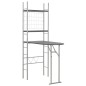 vidaXL Juego de comedor plegable con estante 3 pzas MDF y acero negro vidaXL Juego de comedor plegable con estante 3 pzas MDF y acero negro