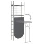 vidaXL Juego de comedor plegable con estante 3 pzas MDF y acero negro vidaXL Juego de comedor plegable con estante 3 pzas MDF y acero negro