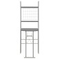 vidaXL Juego de comedor plegable con estante 3 pzas MDF y acero negro vidaXL Juego de comedor plegable con estante 3 pzas MDF y acero negro