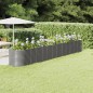 vidaXL Jardinera arriate acero recubrimiento polvo gris 512x80x68 cm vidaXL Jardinera arriate acero recubrimiento polvo gris 512x80x68 cm