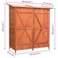 vidaXL Caseta para herramientas de jardín abeto macizo 136x75x160 cm vidaXL Caseta para herramientas de jardín abeto macizo 136x75x160 cm