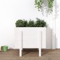 vidaXL Jardinera de madera maciza de pino blanco 62x50x57 cm vidaXL Jardinera de madera maciza de pino blanco 62x50x57 cm