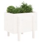 vidaXL Jardinera de madera maciza de pino blanco 62x50x57 cm vidaXL Jardinera de madera maciza de pino blanco 62x50x57 cm