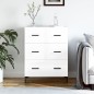 vidaXL Aparador de madera contrachapada blanco brillante 69,5x34x90 cm vidaXL Aparador de madera contrachapada blanco brillante 69,5x34x90 cm