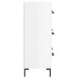 vidaXL Aparador de madera contrachapada blanco brillante 69,5x34x90 cm vidaXL Aparador de madera contrachapada blanco brillante 69,5x34x90 cm