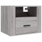 vidaXL Mesita de noche de pared gris Sonoma 50x36x40 cm vidaXL Mesita de noche de pared gris Sonoma 50x36x40 cm