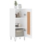 vidaXL Aparador de madera contrachapada blanco brillante 34,5x34x90 cm vidaXL Aparador de madera contrachapada blanco brillante 34,5x34x90 cm