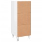 vidaXL Aparador de madera contrachapada blanco brillante 34,5x34x90 cm vidaXL Aparador de madera contrachapada blanco brillante 34,5x34x90 cm