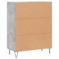 vidaXL Aparador de madera de ingeniería gris hormigón 69,5x34x90 cm vidaXL Aparador de madera de ingeniería gris hormigón 69,5x34x90 cm