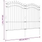 vidaXL Valla de jardín con punta de lanza acero recubierto negro 190cm vidaXL Valla de jardín con punta de lanza acero recubierto negro 190cm