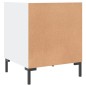 vidaXL Mesita de noche madera de ingeniería blanco 40x40x50 cm vidaXL Mesita de noche madera de ingeniería blanco 40x40x50 cm