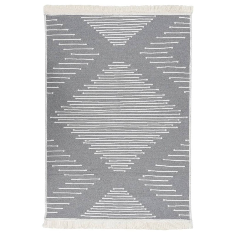 vidaXL Alfombra de algodón gris oscuro 160x230 cm vidaXL Alfombra de algodón gris oscuro 160x230 cm
