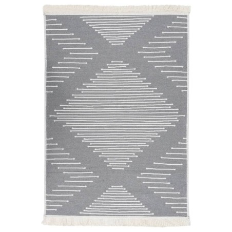 vidaXL Alfombra de algodón gris oscuro 160x230 cm