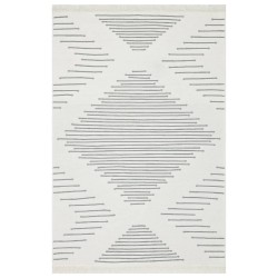 vidaXL Alfombra de algodón gris oscuro 160x230 cm