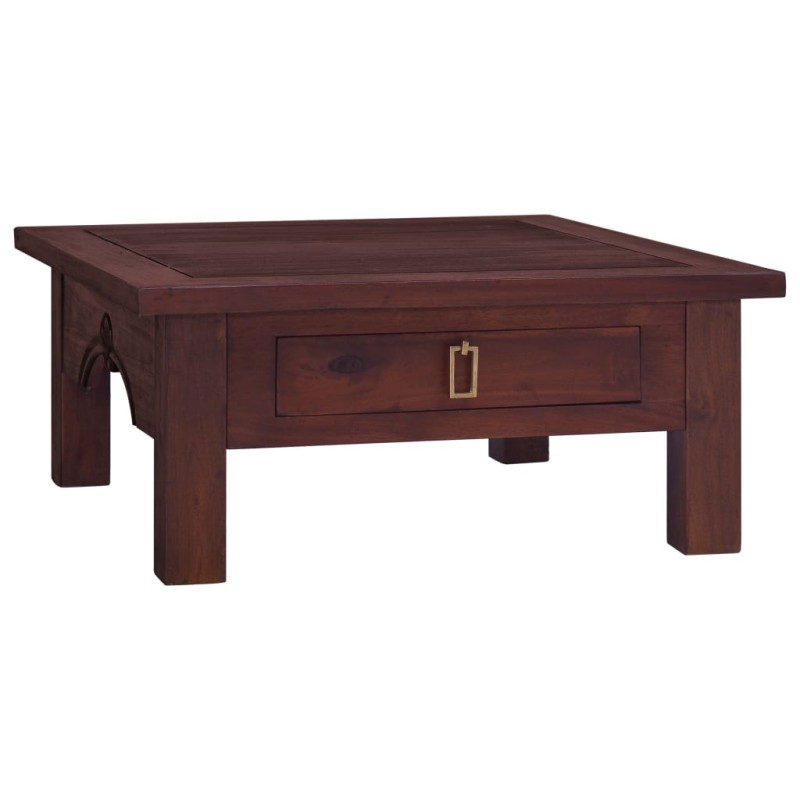 vidaXL Mesa de centro clásica madera maciza caoba marrón 68x68x30 cm vidaXL Mesa de centro clásica madera maciza caoba marrón 68x68x30 cm