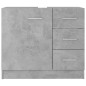 vidaXL Armario para lavabo contrachapada gris hormigón 63x30x54 cm