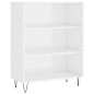 vidaXL Estantería madera de ingeniería blanco brillo 69,5x32,5x90 cm vidaXL Estantería madera de ingeniería blanco brillo 69,5x32,5x90 cm