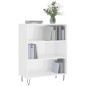 vidaXL Estantería madera de ingeniería blanco brillo 69,5x32,5x90 cm vidaXL Estantería madera de ingeniería blanco brillo 69,5x32,5x90 cm