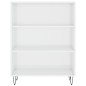 vidaXL Estantería madera de ingeniería blanco brillo 69,5x32,5x90 cm vidaXL Estantería madera de ingeniería blanco brillo 69,5x32,5x90 cm