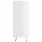 vidaXL Estantería madera de ingeniería blanco brillo 69,5x32,5x90 cm vidaXL Estantería madera de ingeniería blanco brillo 69,5x32,5x90 cm