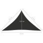 vidaXL Toldo vela triangular tela Oxford gris antracita 2,5x2,5x3,5 m vidaXL Toldo vela triangular tela Oxford gris antracita 2,5x2,5x3,5 m
