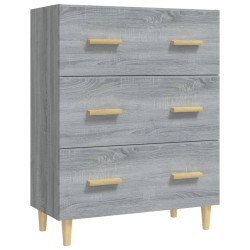 vidaXL Aparador de madera contrachapada gris Sonoma 70x34x90 cm