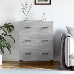 vidaXL Aparador de madera de ingeniería gris hormigón 69,5x34x90 cm