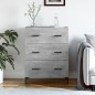 vidaXL Aparador de madera de ingeniería gris hormigón 69,5x34x90 cm vidaXL Aparador de madera de ingeniería gris hormigón 69,5x34x90 cm