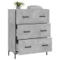 vidaXL Aparador de madera de ingeniería gris hormigón 69,5x34x90 cm vidaXL Aparador de madera de ingeniería gris hormigón 69,5x34x90 cm