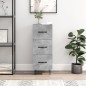vidaXL Aparador de madera contrachapada gris hormigón 34,5x34x90 cm vidaXL Aparador de madera contrachapada gris hormigón 34,5x34x90 cm