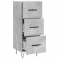vidaXL Aparador de madera contrachapada gris hormigón 34,5x34x90 cm vidaXL Aparador de madera contrachapada gris hormigón 34,5x34x90 cm