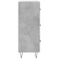 vidaXL Aparador de madera contrachapada gris hormigón 34,5x34x90 cm vidaXL Aparador de madera contrachapada gris hormigón 34,5x34x90 cm