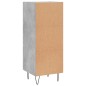 vidaXL Aparador de madera contrachapada gris hormigón 34,5x34x90 cm vidaXL Aparador de madera contrachapada gris hormigón 34,5x34x90 cm