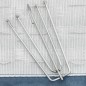 vidaXL Cortinas opacas con ganchos look de lino 2 pzas azul 140x245 cm