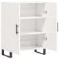 vidaXL Aparador de madera contrachapada blanco brillante 69,5x34x90 cm vidaXL Aparador de madera contrachapada blanco brillante 69,5x34x90 cm